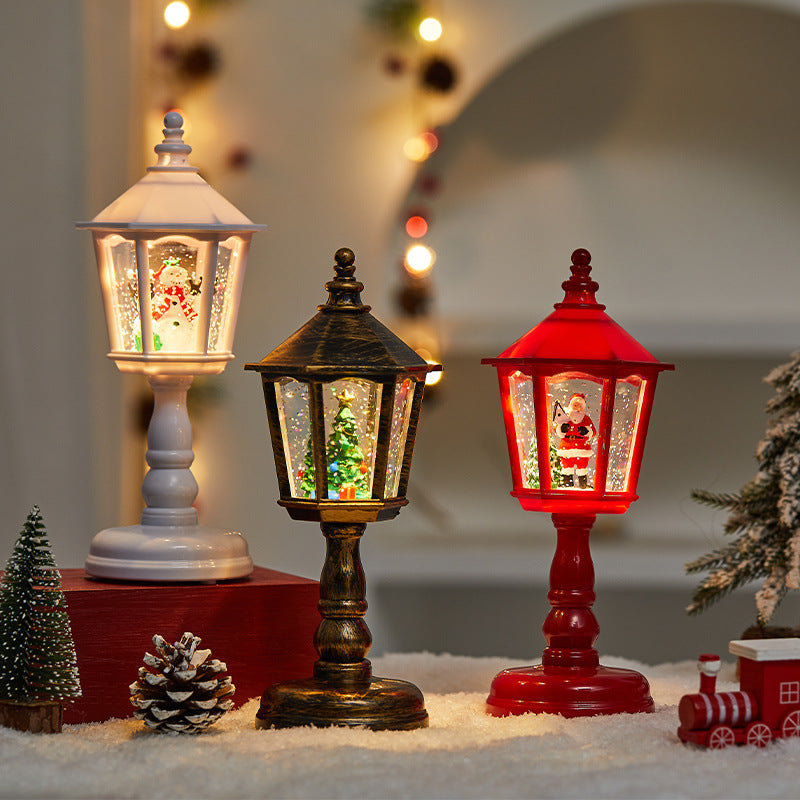 Huisvormige kersttafellamp met Art Deco-ontwerp