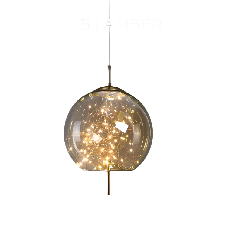 essence | elegante bruine glazen hanglamp