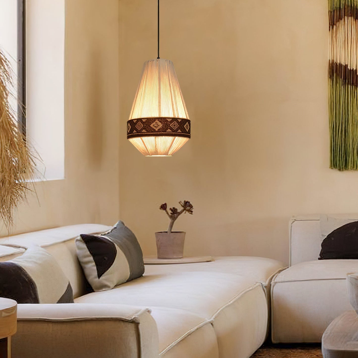 chic bohemian fringe pendant light