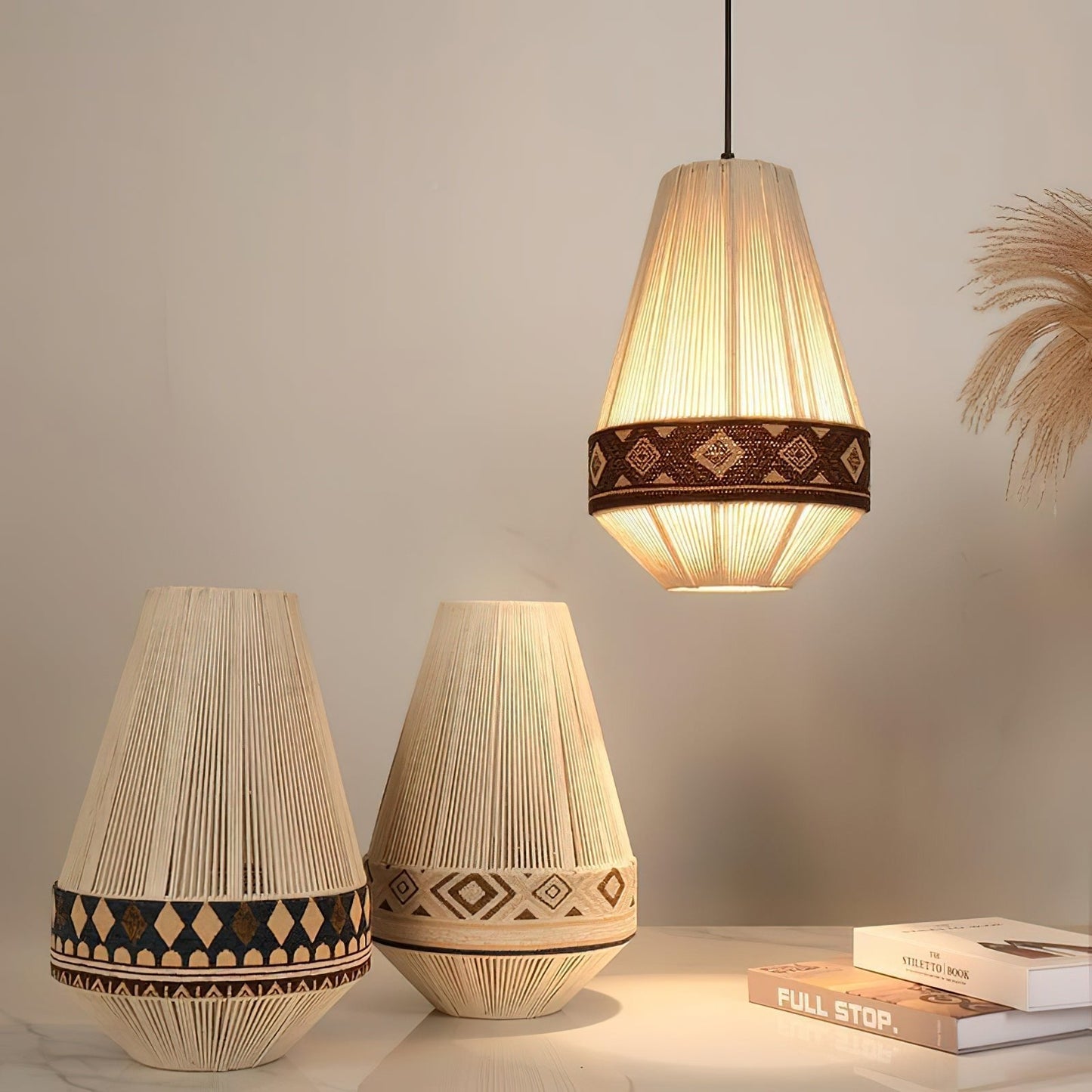 chic bohemian fringe pendant light