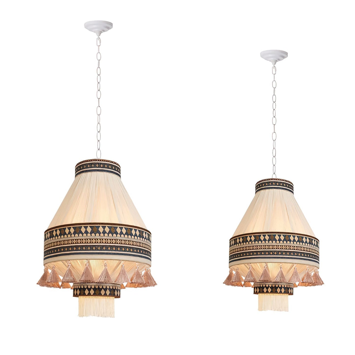 chic bohemian fringe pendant light