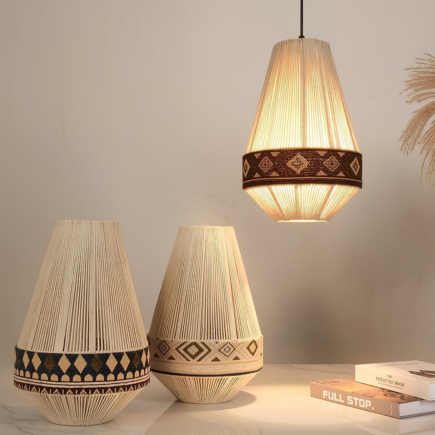 chic bohemian fringe pendant light