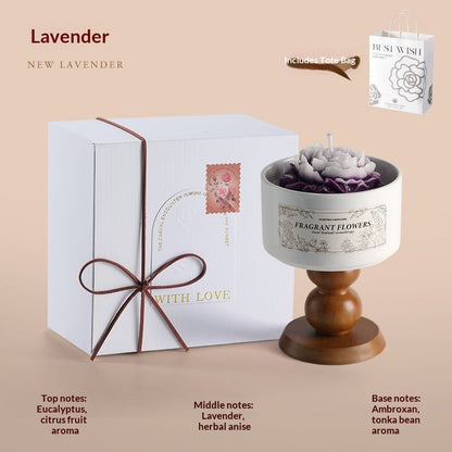 Geurkaars Cadeauset Met Bloemvormig Design
