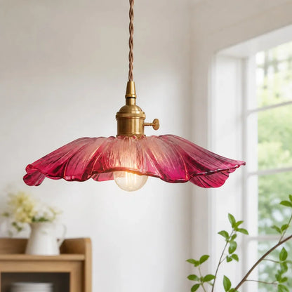 Hanglamp Glas Bloem Vintage