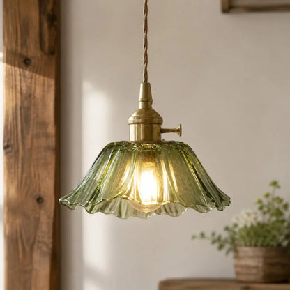 Hanglamp Glas Bloem Vintage