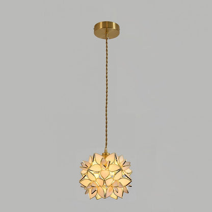 Elegante Kapiz Hanglamp voor een Betoverende Sfeer