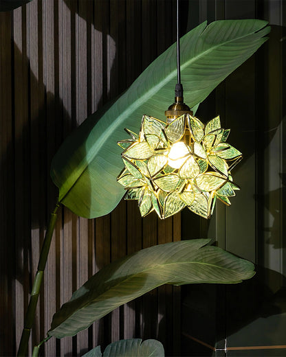 Elegante Kapiz Hanglamp voor een Betoverende Sfeer