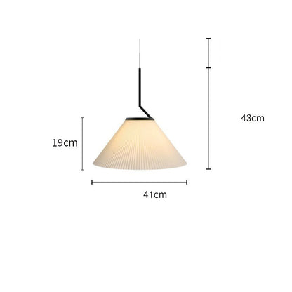 Stijlvolle Nordic Geplooide Crème Hanglamp voor een Elegante Sfeer