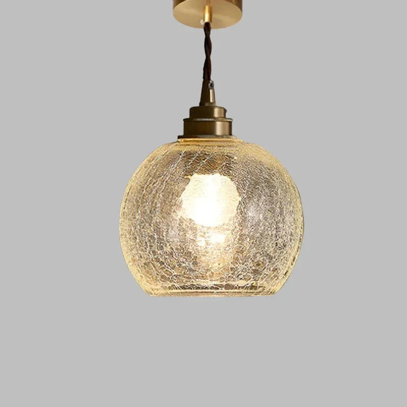 elegante glazen hanglamp met sprankelende kristallen