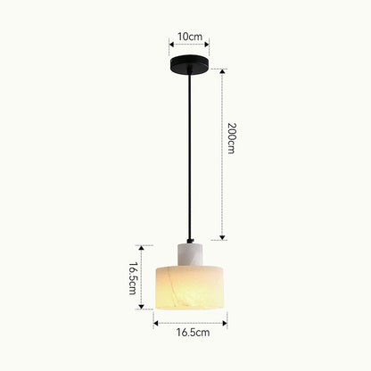 Elegante Scandinavische hanglamp van wit marmer