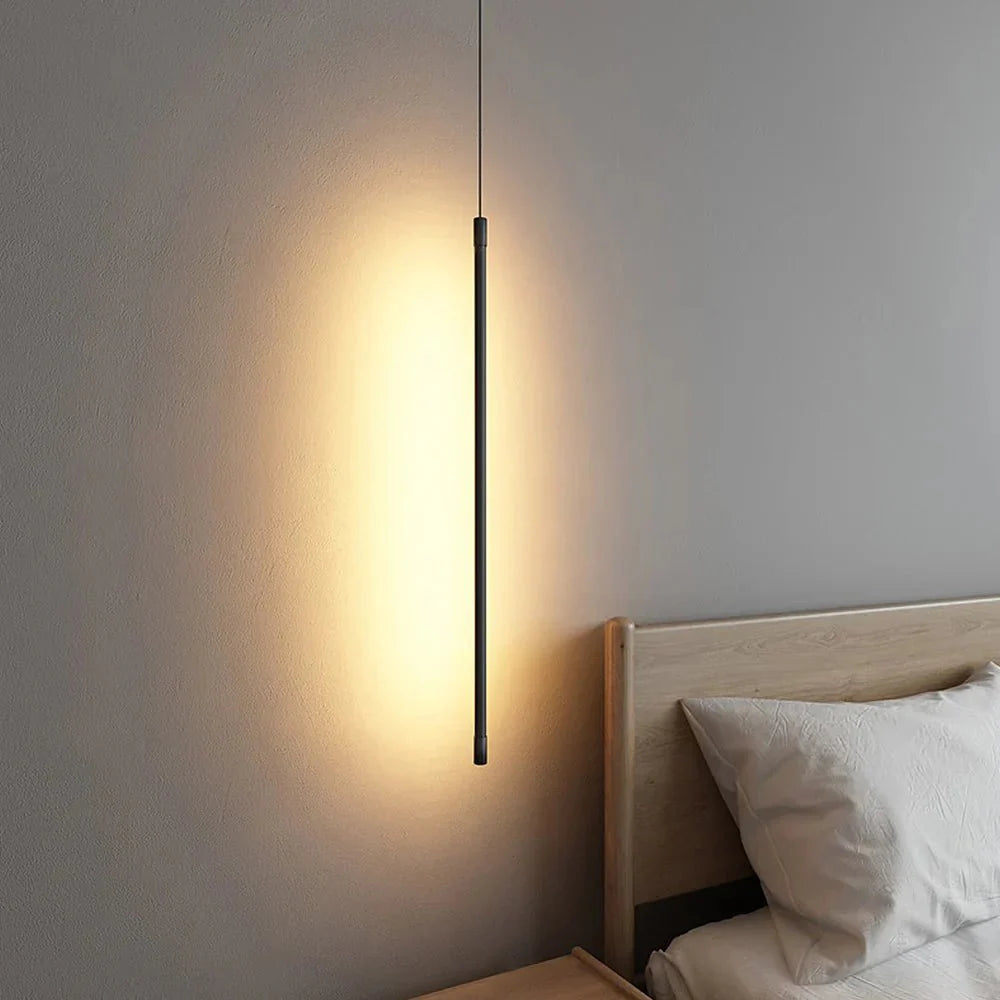 strakke en stijlvolle lange led hanglamp in hoogwaardig aluminium