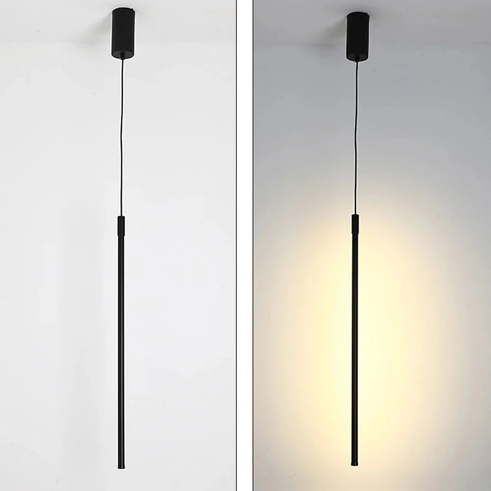 strakke en stijlvolle lange led hanglamp in hoogwaardig aluminium