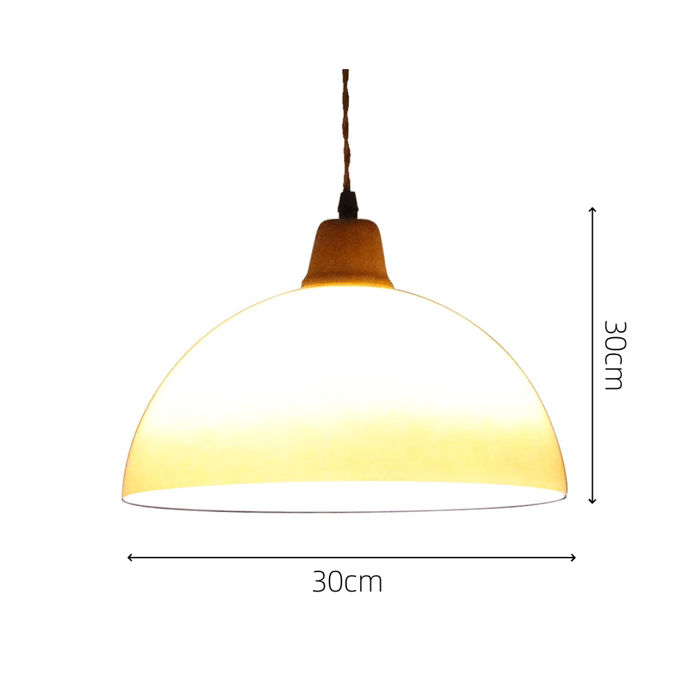 vintage amber glazen hanglamp voor de boerderij