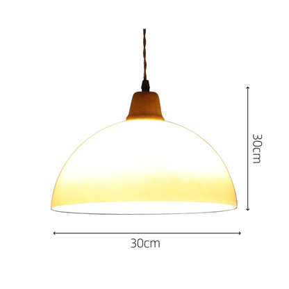 Vintage Amber Glazen Hanglamp voor de Boerderij