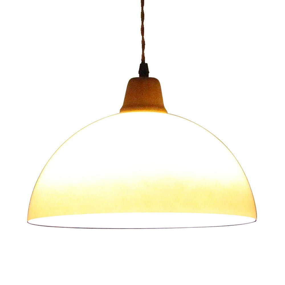 vintage amber glazen hanglamp voor de boerderij