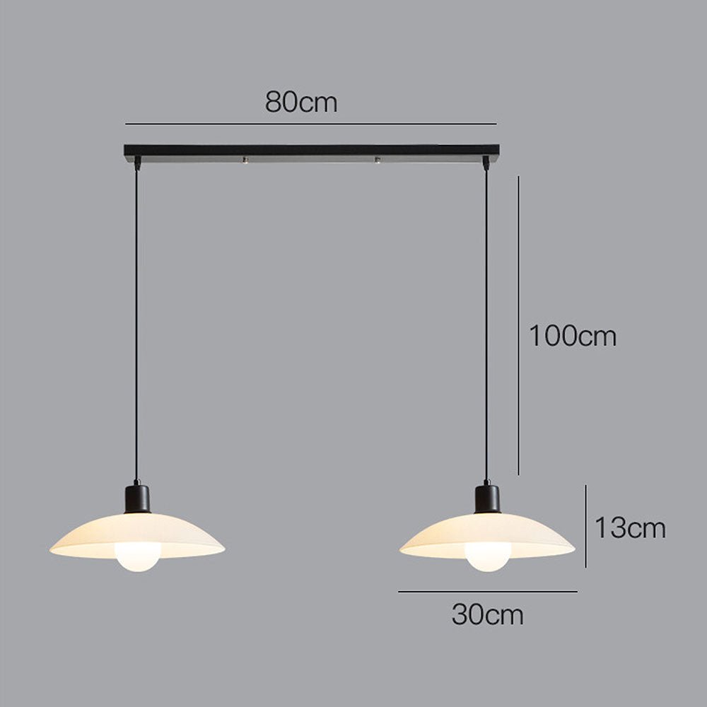 stijlvolle minimalistische hanglamp van elegant wit gelaagd glas