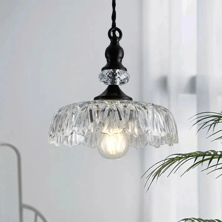 stijlvolle mid century mini keukeneiland glazen hanglamp voor een gezellige sfeer