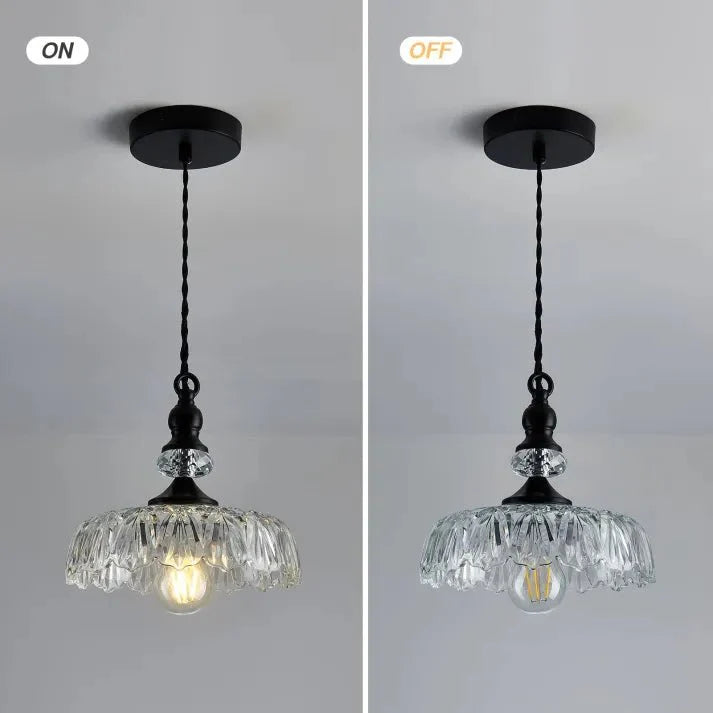 stijlvolle mid century mini keukeneiland glazen hanglamp voor een gezellige sfeer