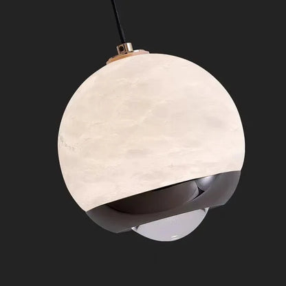 Elegante Noordse Marmeren Albast Bol Hanglamp voor een Luxe Sfeer