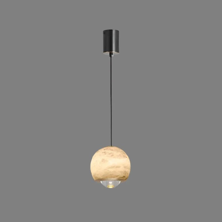 elegante noordse marmeren albast bol hanglamp voor een luxe sfeer