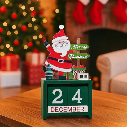 Sfeervolle houten kerstkalender als decoratie voor in huis