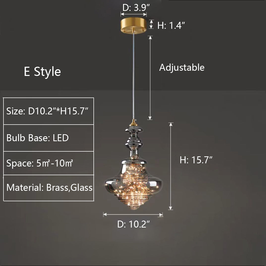 chique grijze glas sterrenhemel hanglamp voor een betoverende sfeer