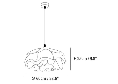 Elegante witte bloemvormige hanglamp voor een sfeervolle ambiance