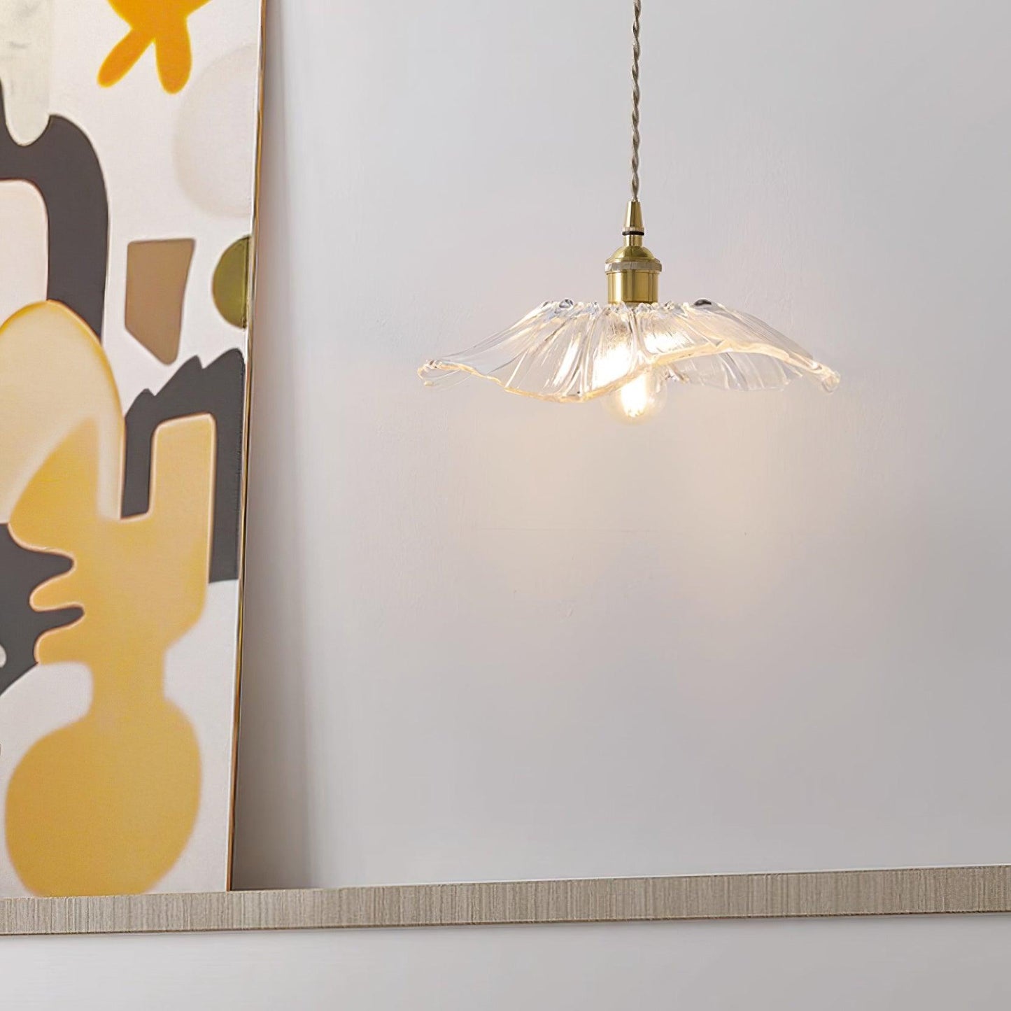 elegante glazen hanglamp voor een sfeervol interieur