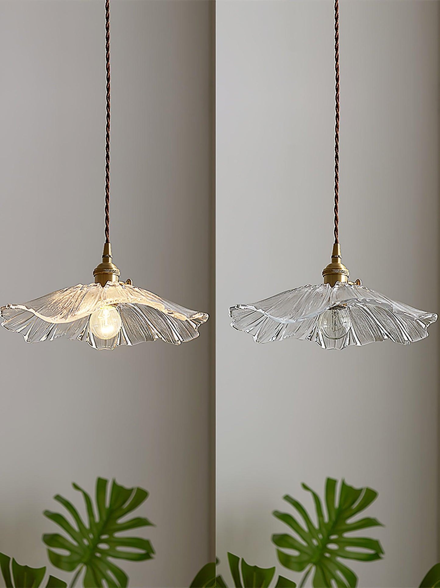 elegante glazen hanglamp voor een sfeervol interieur