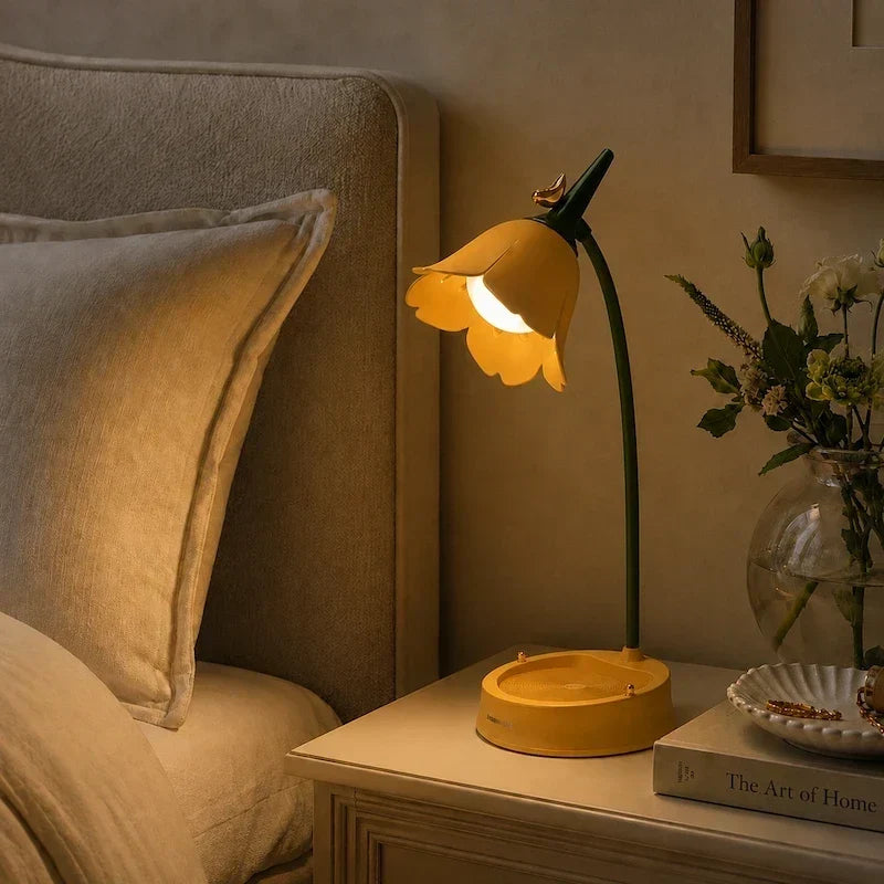 led leeslamp met flexibele hals en smartphonehouder