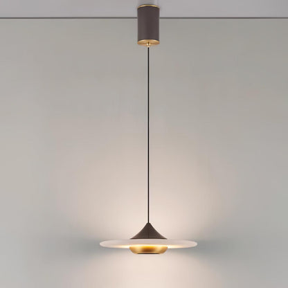 Elegante Marmeren Hanglamp in de Vorm van een Vliegende Schotel