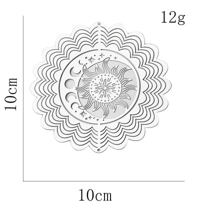 Decoratieve rvs windspinner voor tuin, balkon of terras