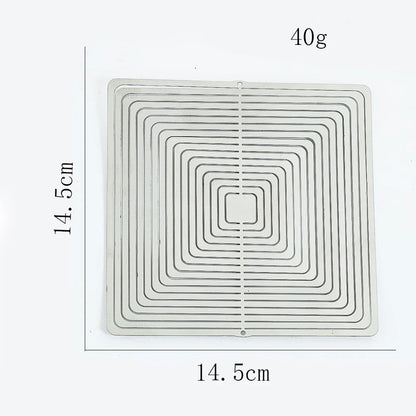 Moderne windspinner van rvs als decoratief tuinornament in 3D vorm