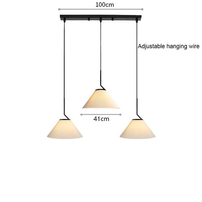 Stijlvolle Nordic Geplooide Crème Hanglamp voor een Elegante Sfeer