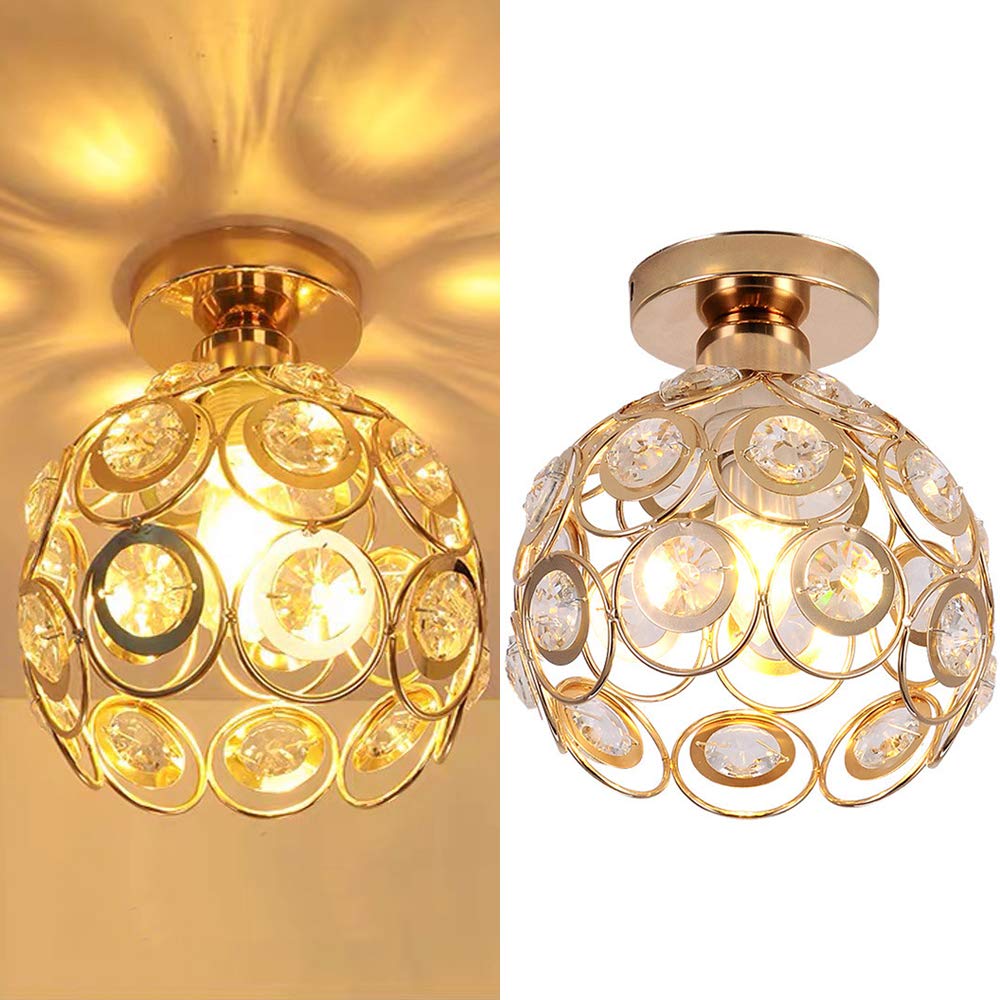 adembenemende luxe gouden bal hal plafondlamp voor een elegant interieur