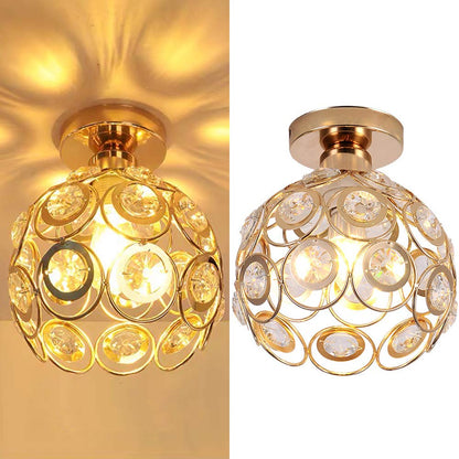 Adembenemende Luxe Gouden Bal Hal Plafondlamp voor een Elegant Interieur