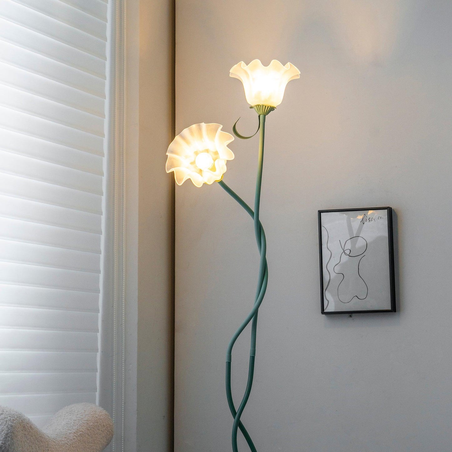 elegante calla bloemen vloerlamp voor een sfeervolle interieurverlichting