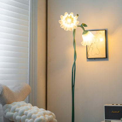 Elegante Calla Bloemen Vloerlamp voor een Sfeervolle Interieurverlichting