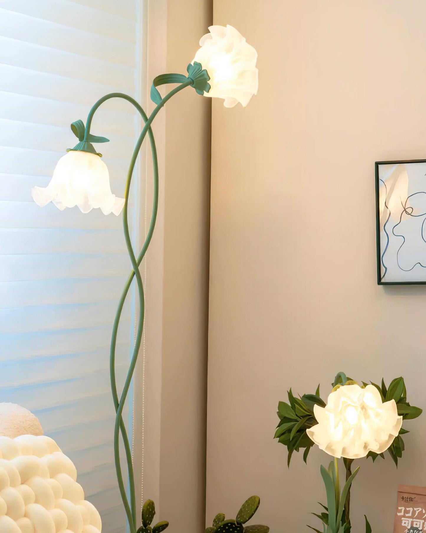 elegante calla bloemen vloerlamp voor een sfeervolle interieurverlichting