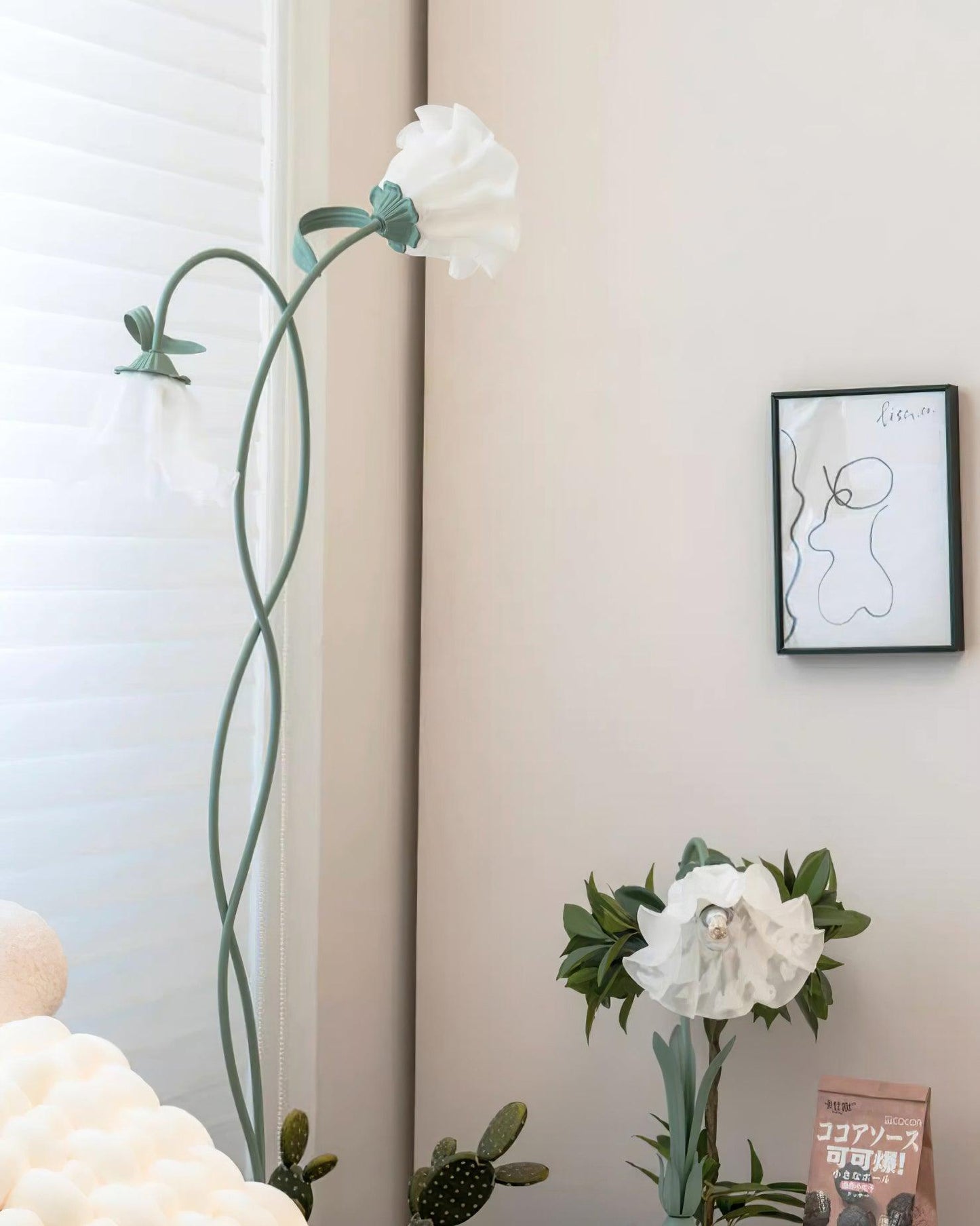 elegante calla bloemen vloerlamp voor een sfeervolle interieurverlichting