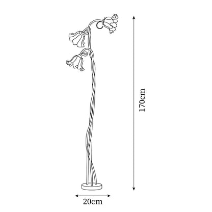 Elegante Calla Bloemen Vloerlamp voor een Sfeervolle Interieurverlichting