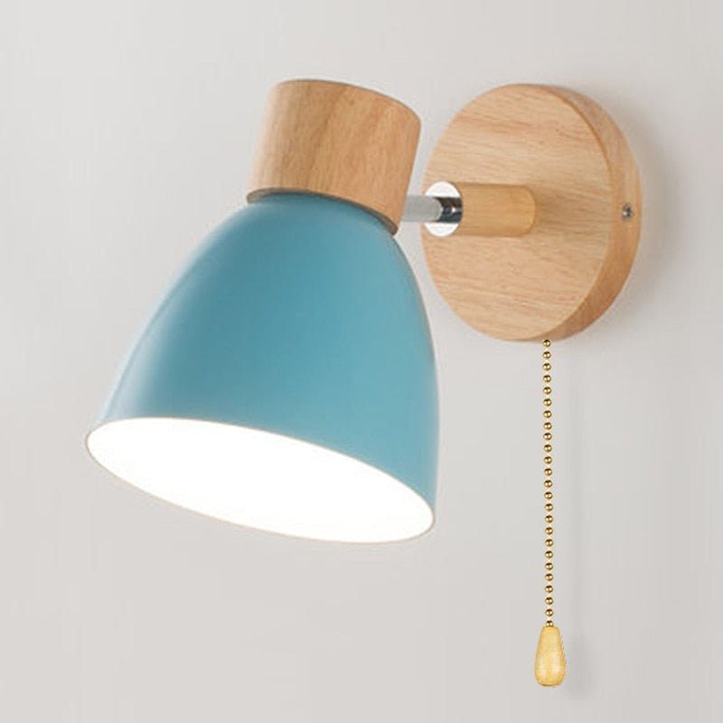 yadiel - elegante scandinavische houten hangende wandlamp