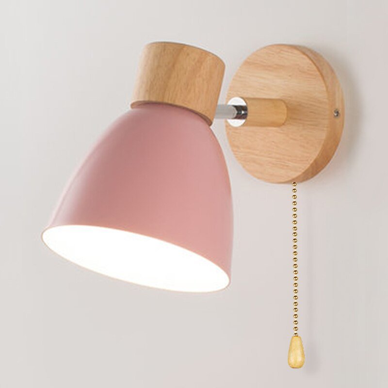 yadiel - elegante scandinavische houten hangende wandlamp