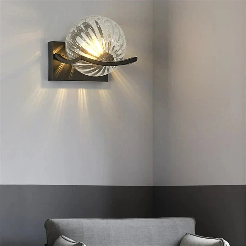 stijlvolle moderne led wandlamp van glas