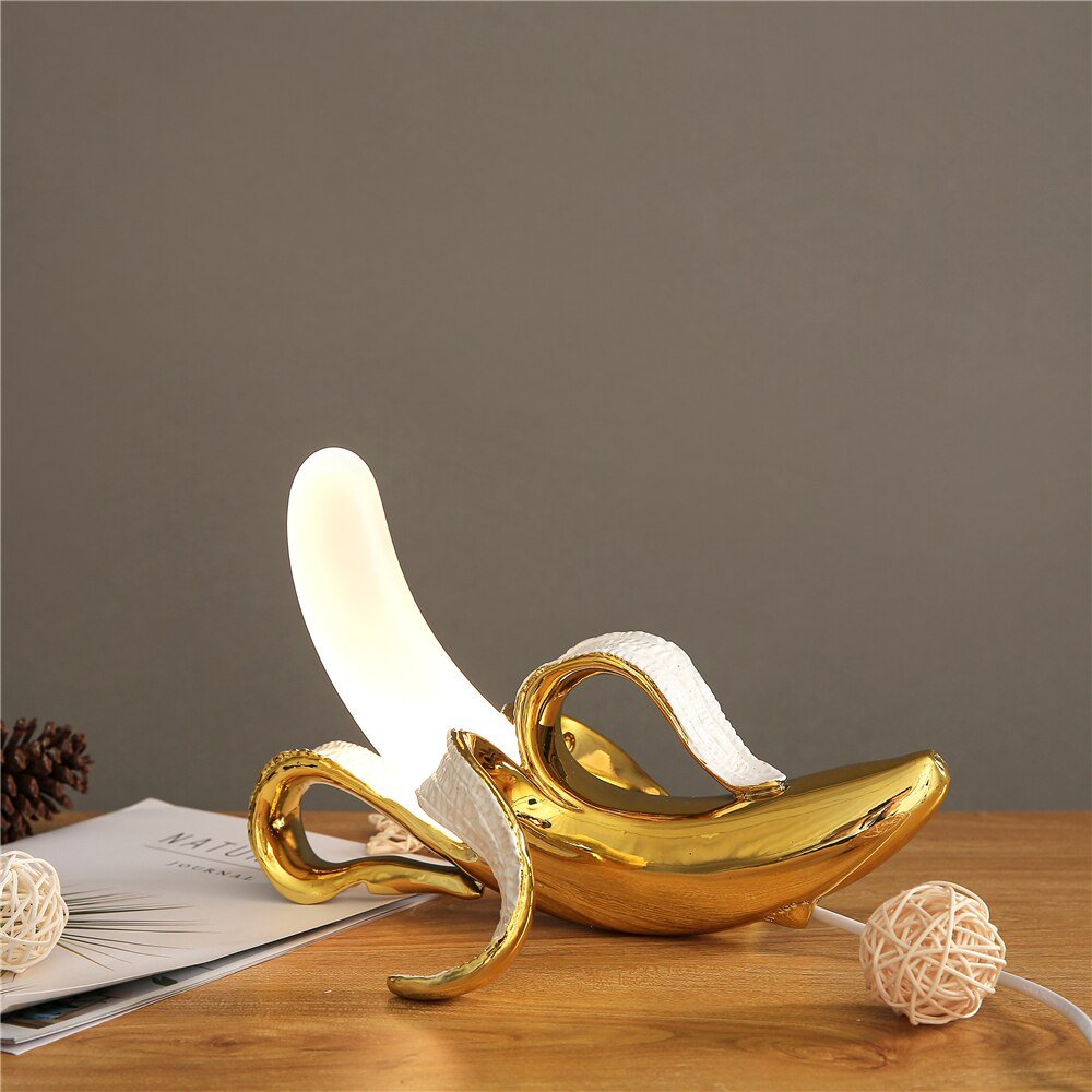 elegante art deco tafellampen mit banana lights design