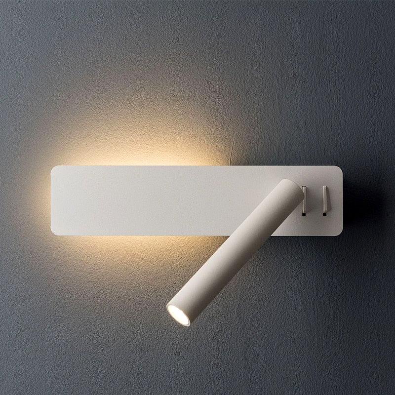 led-wandlamp met draaibare arm voor gericht leeslicht