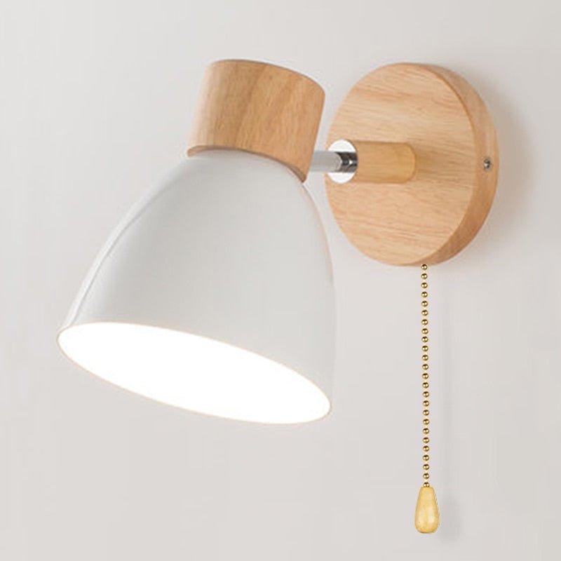 yadiel - elegante scandinavische houten hangende wandlamp