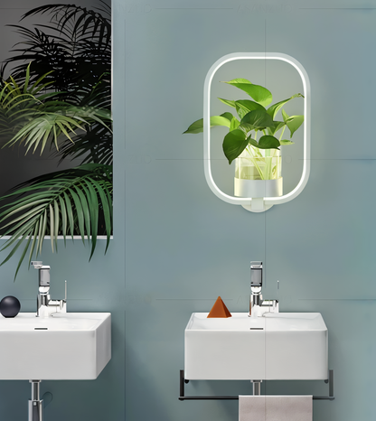 Ijzeren wandlamp met LED-licht als sfeervolle interieuraccent