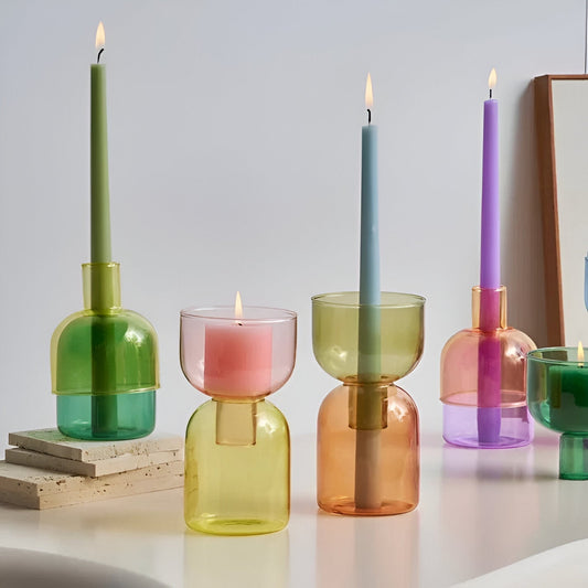 Cilindervormige kandelaar als stijlvolle decoratie voor in huis