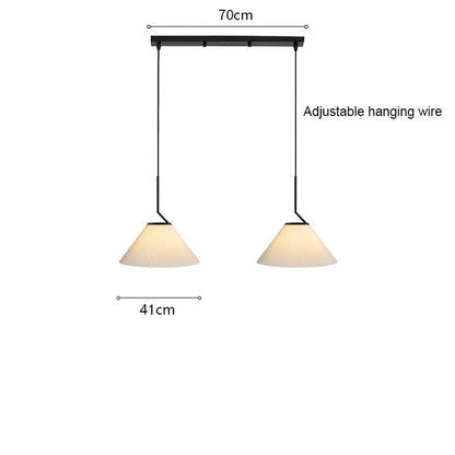 Stijlvolle Nordic Geplooide Crème Hanglamp voor een Elegante Sfeer